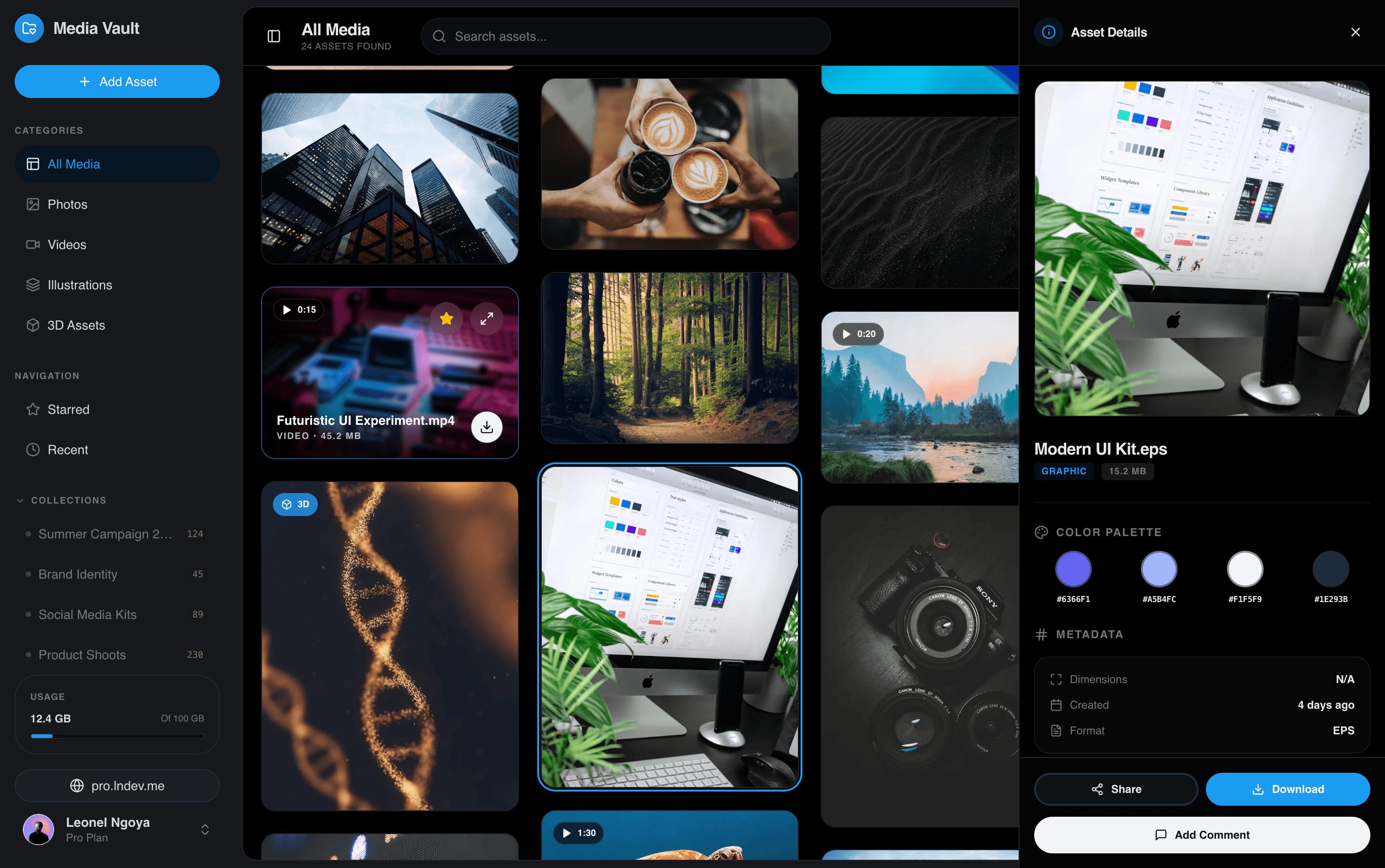 media vault template screenshot